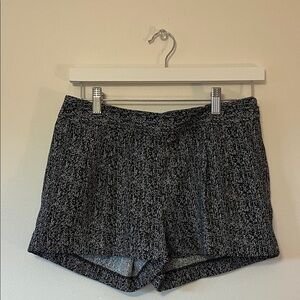 EXPRESS Black and White Patterned Dressy Shorts
